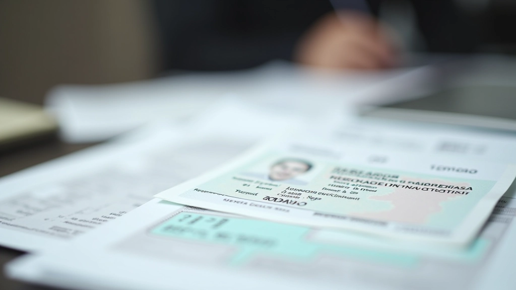 Cartão de autorização de residência português ao lado de documentos de imigração oficiais